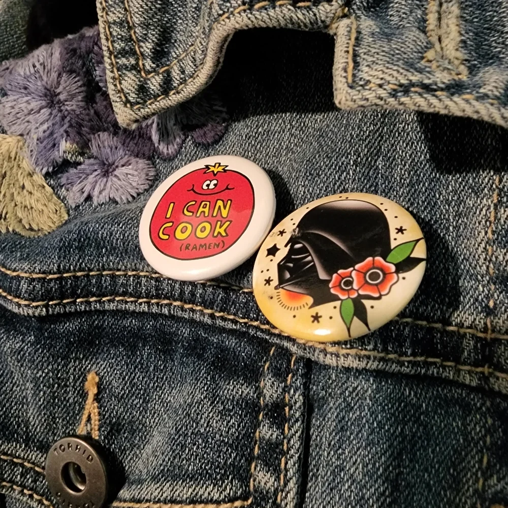 Torrid Blue Jean Jacket with Butterfly and Floral Embroidery - Picture 6 of 11